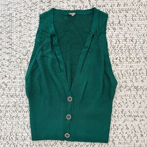 NEVER WORN. Green ribbed tank top from Free People
